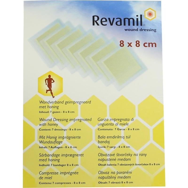 REVAMIL Wundkompr.8x8 cm m.medizinischem Honig