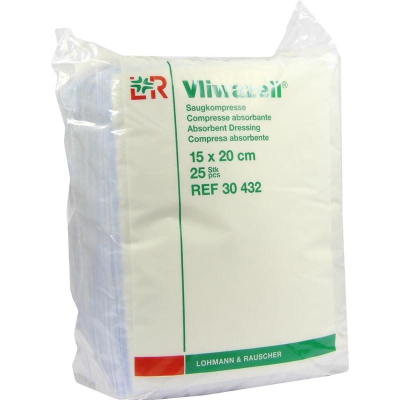 VLIWAZELL Saugkompressen unsteril 15x20 cm