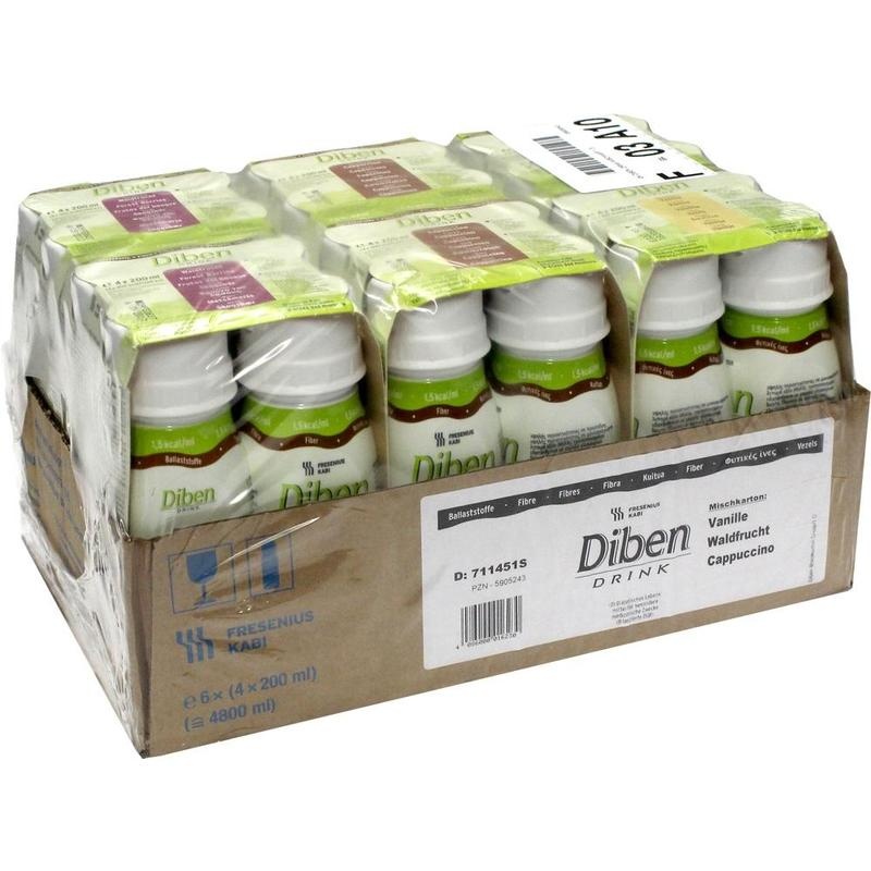 DIBEN DRINK Mischkarton 1.5 kcal/ml Trinkflasche
