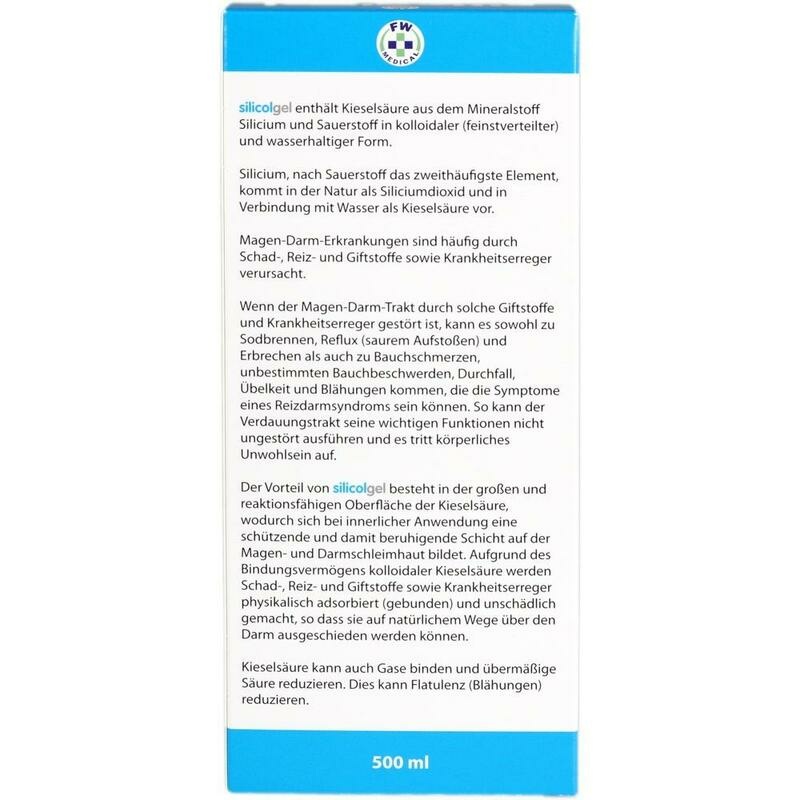 SILICOLGEL gegen Magen-Darm-Erkrankungen