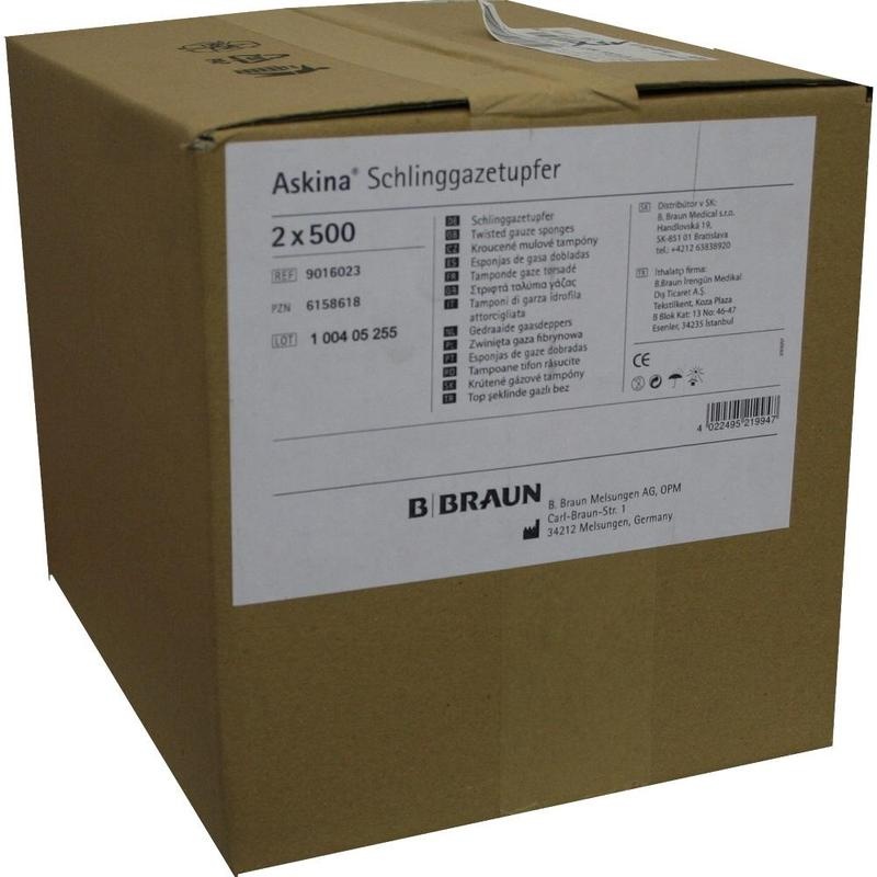 ASKINA Schlinggazetupfer pflaumengroß unsteril