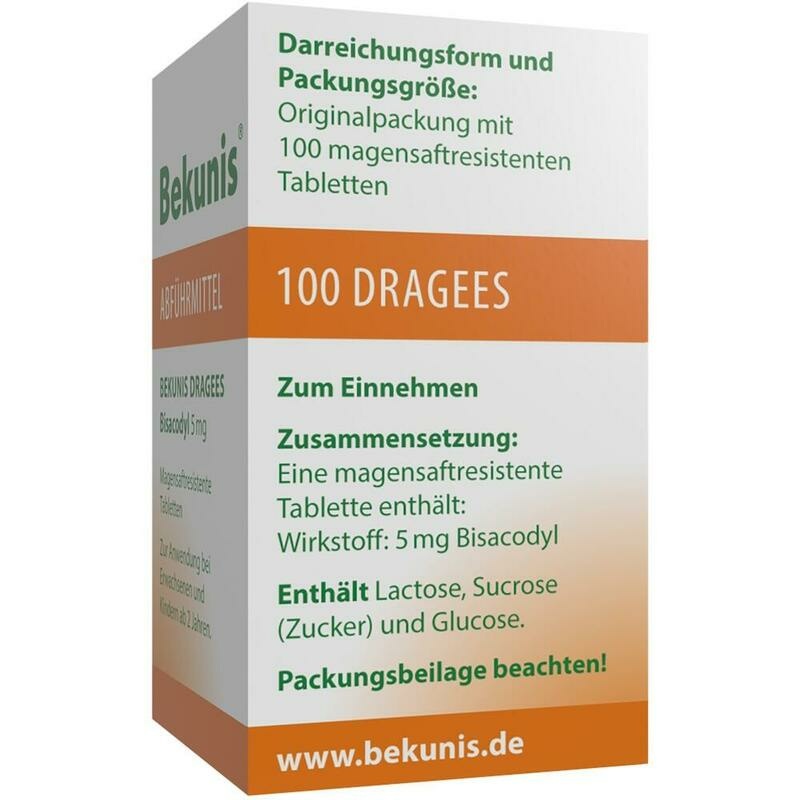 BEKUNIS Dragees Bisacodyl 5 mg magensaftres.Tabl.