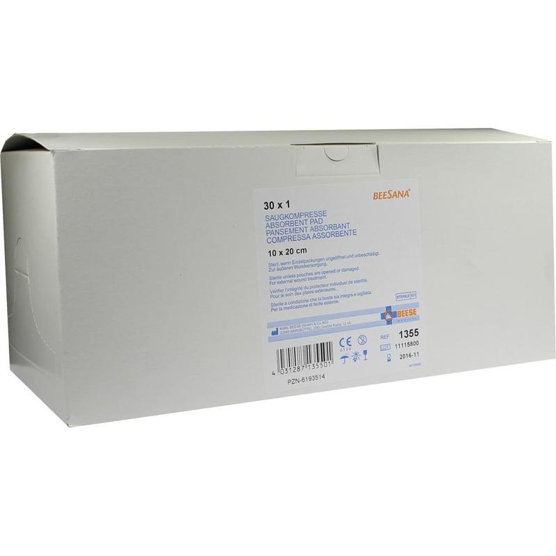SAUGKOMPRESSEN steril 10x20 cm 1355