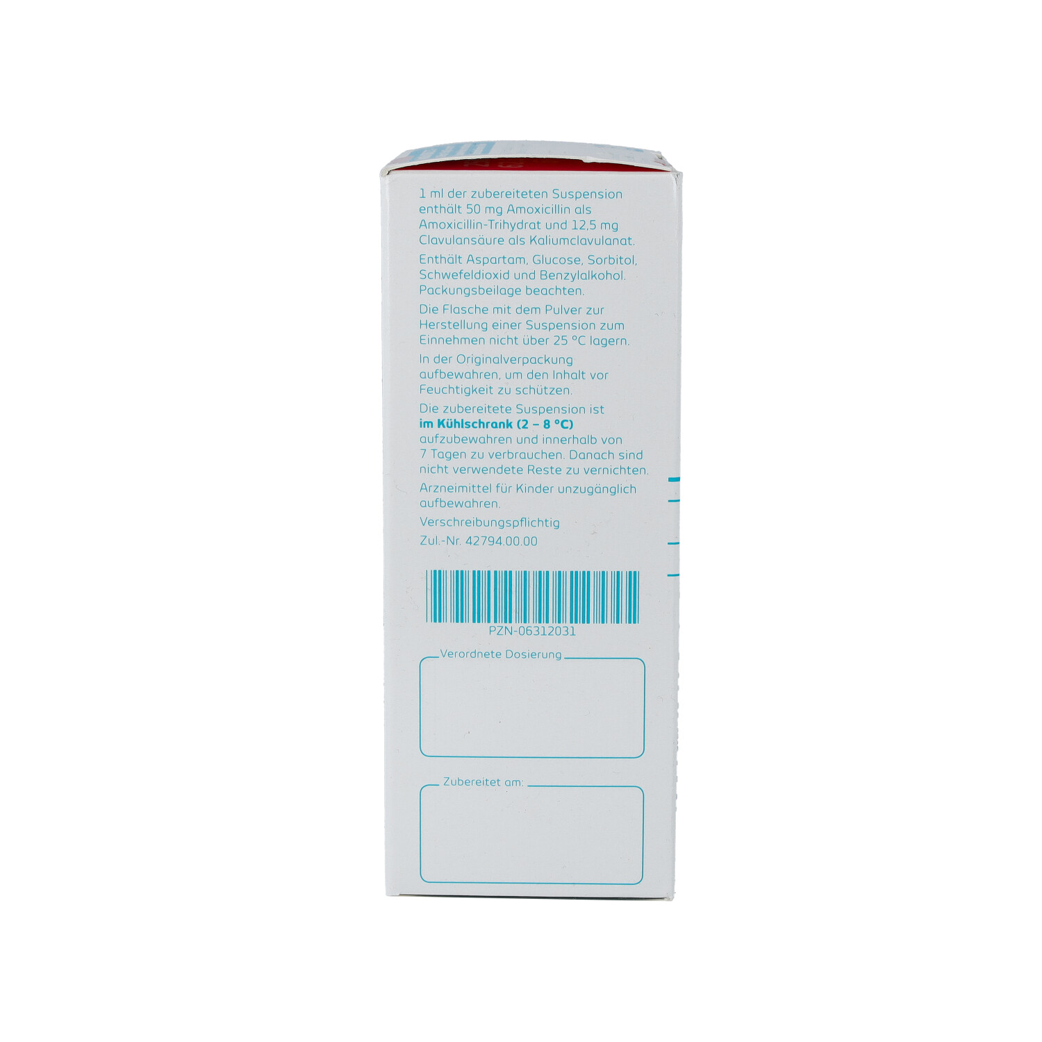 AMOXICLAV 250/62,5 TS-1A Pharma P.H.Susp.z.Einn.