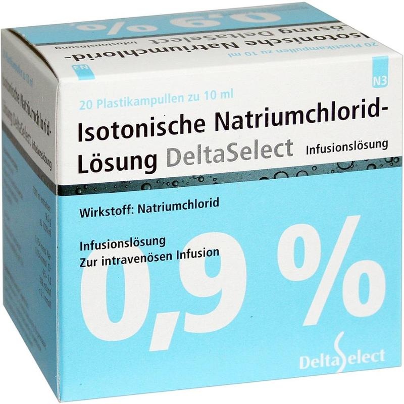 ISOTONISCHE NaCl 0,9% DELTAMEDICA Inf.-Lsg.Pl.Amp.
