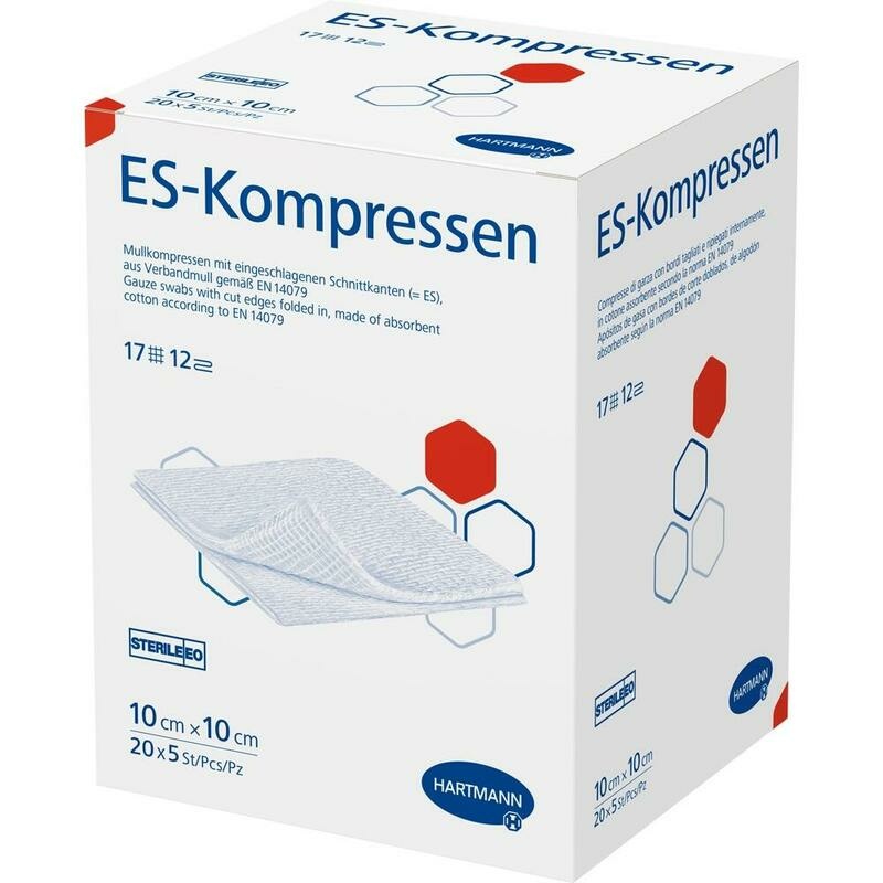 ES-KOMPRESSEN steril 10x10 cm 12fach Großpackung