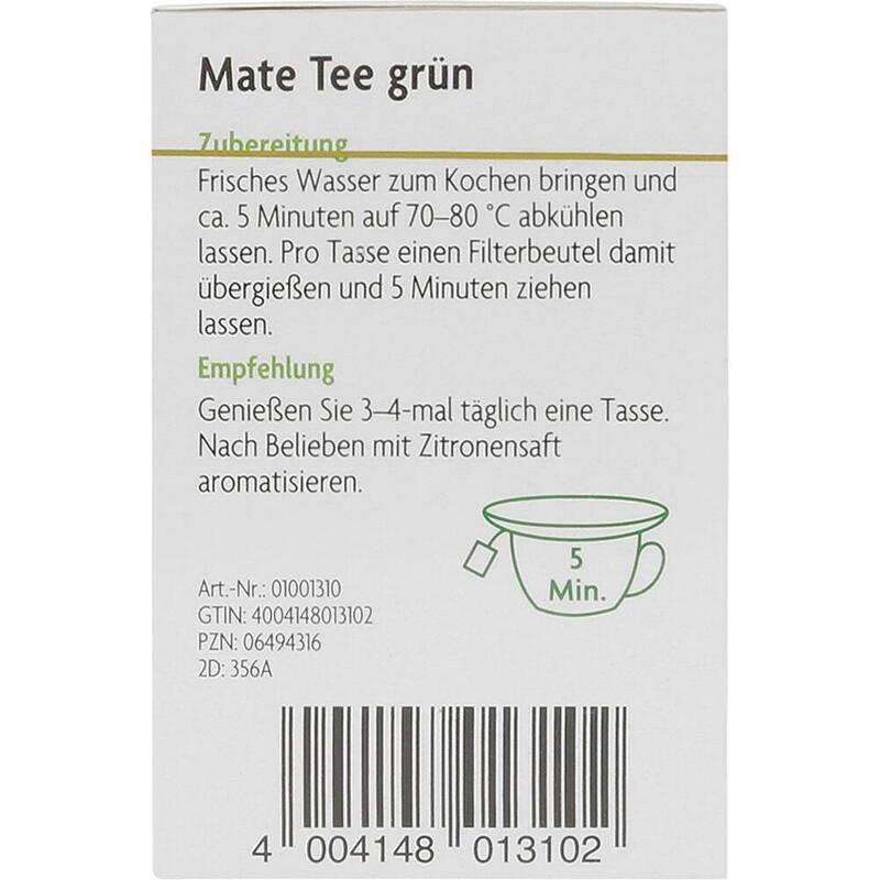 MATE TEE grün Kräutertee Mate folium Bio Salus