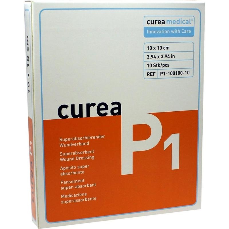 CUREA P1 superabsorb.Wundauflage 10x10 cm