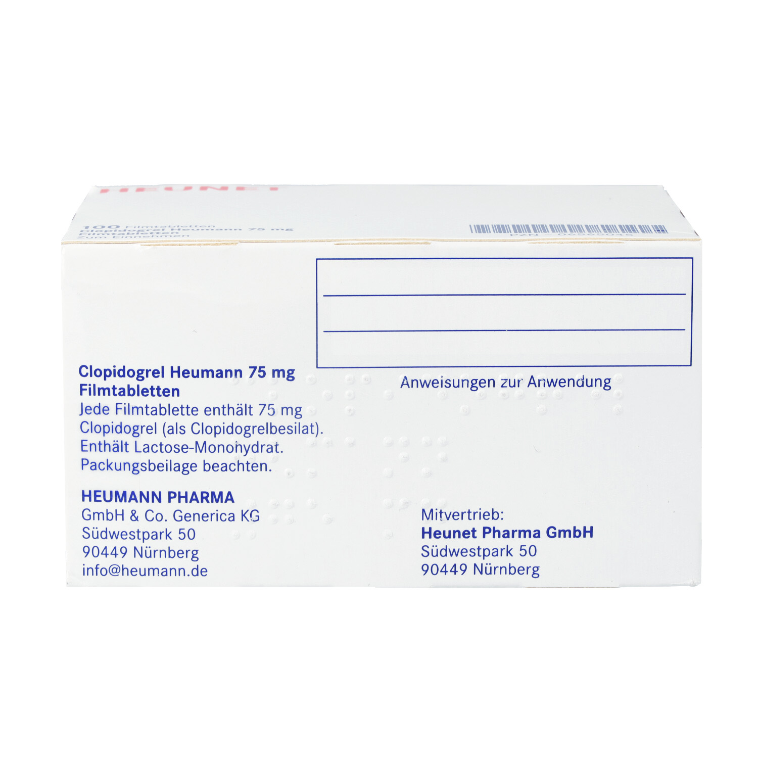 CLOPIDOGREL Heumann 75 mg Filmtabletten Heunet