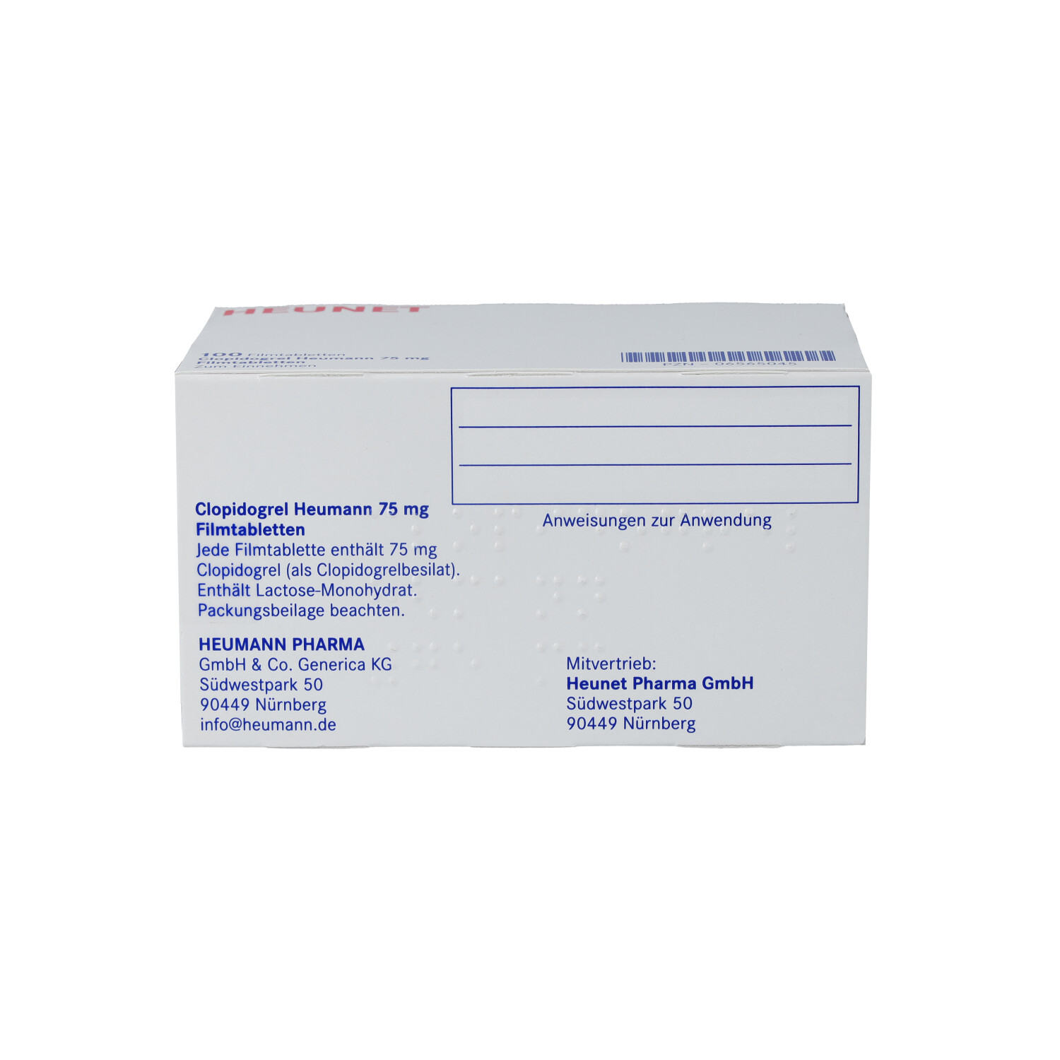 CLOPIDOGREL Heumann 75 mg Filmtabletten Heunet
