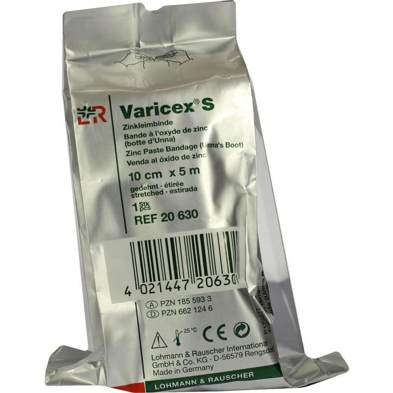 VARICEX S Zinkleimbinde 10 cmx5 m