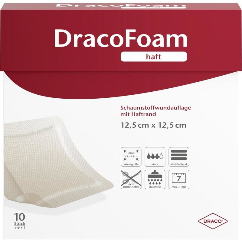 DRACOFOAM Haft Schaumstoff Wundaufl.12,5x12,5 cm