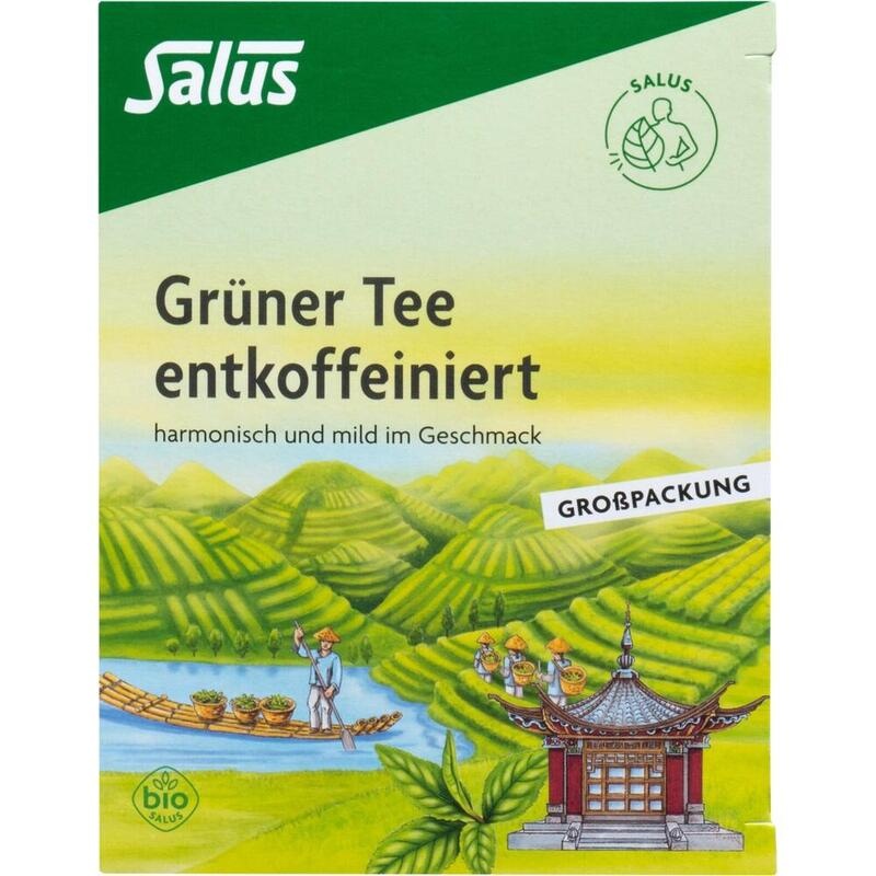 GRÜNER TEE entkoffeiniert Bio Salus Filterbeutel