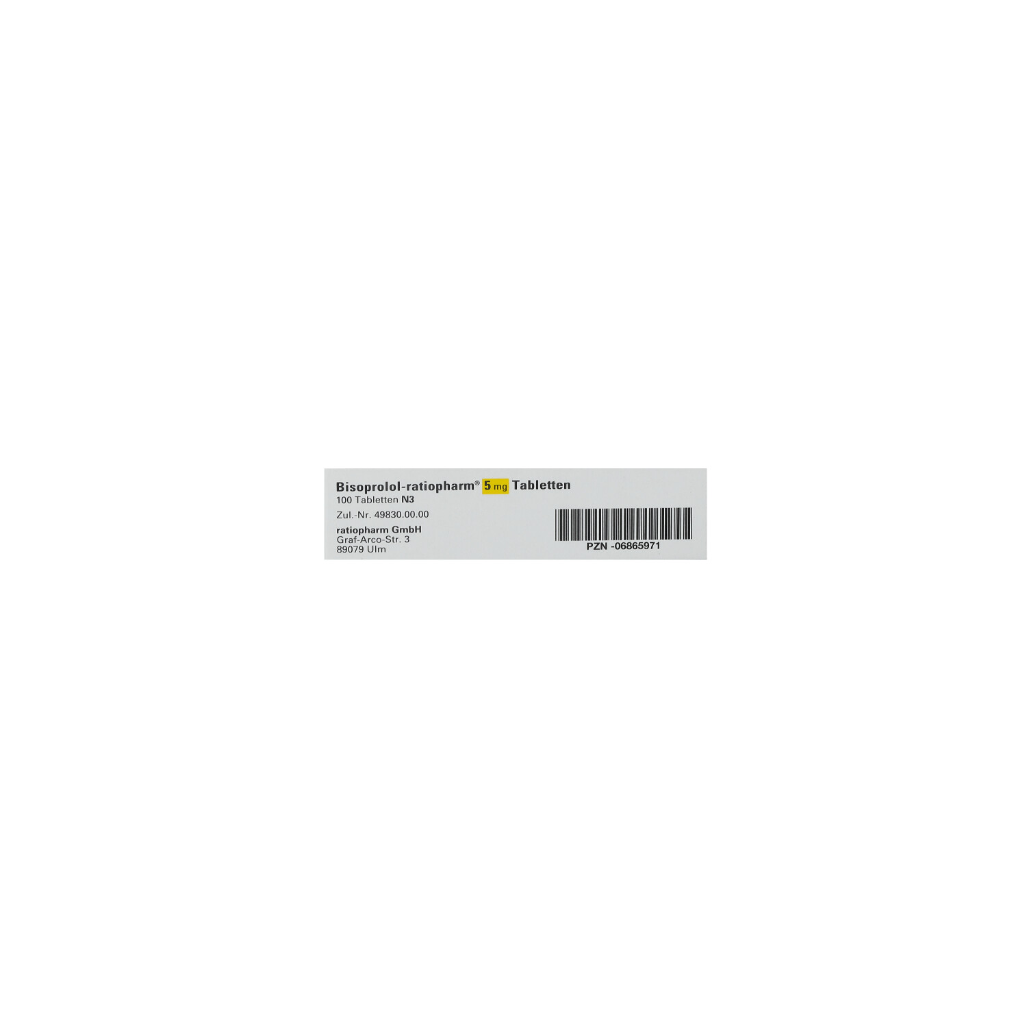 BISOPROLOL-ratiopharm 5 mg Tabletten