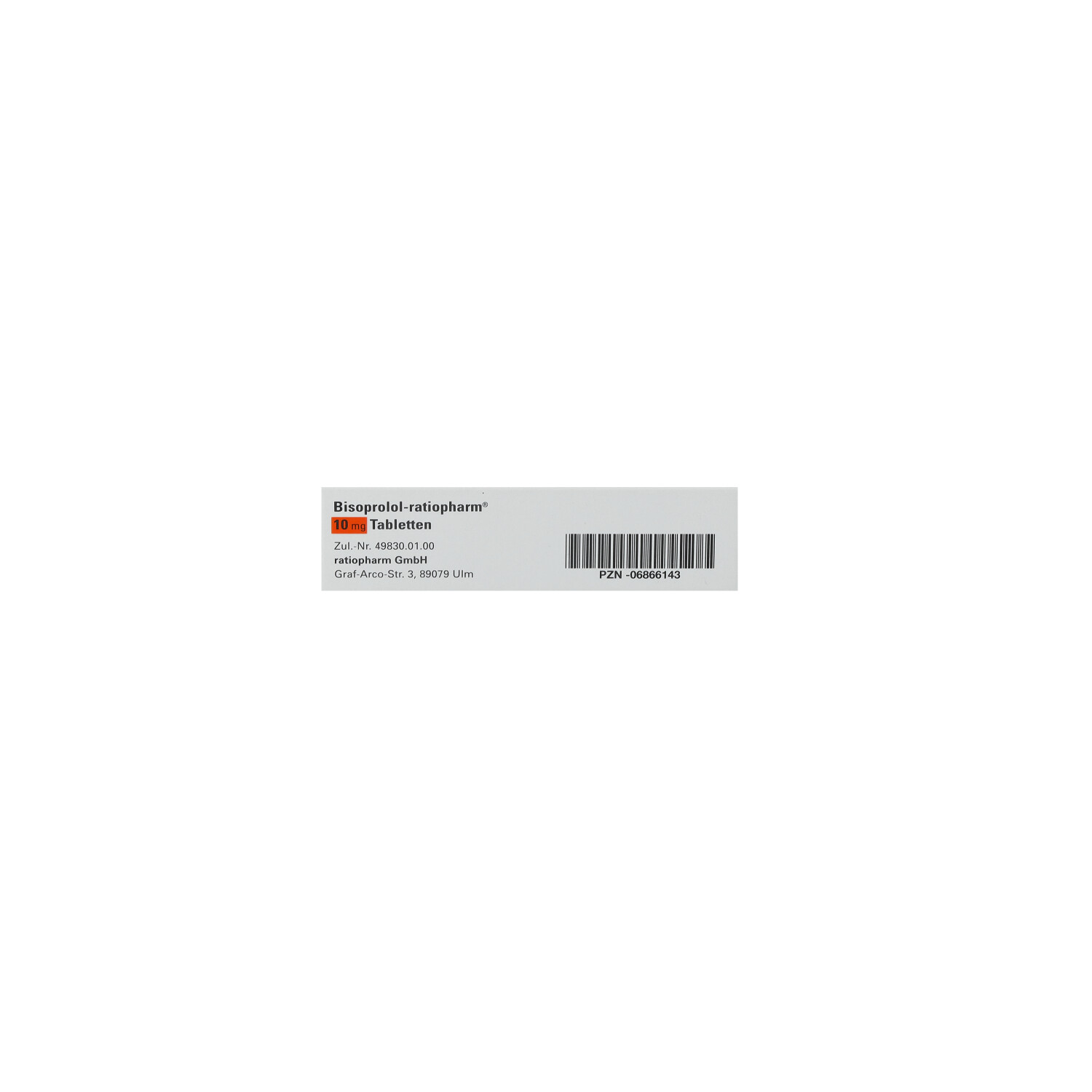 BISOPROLOL-ratiopharm 10 mg Tabletten