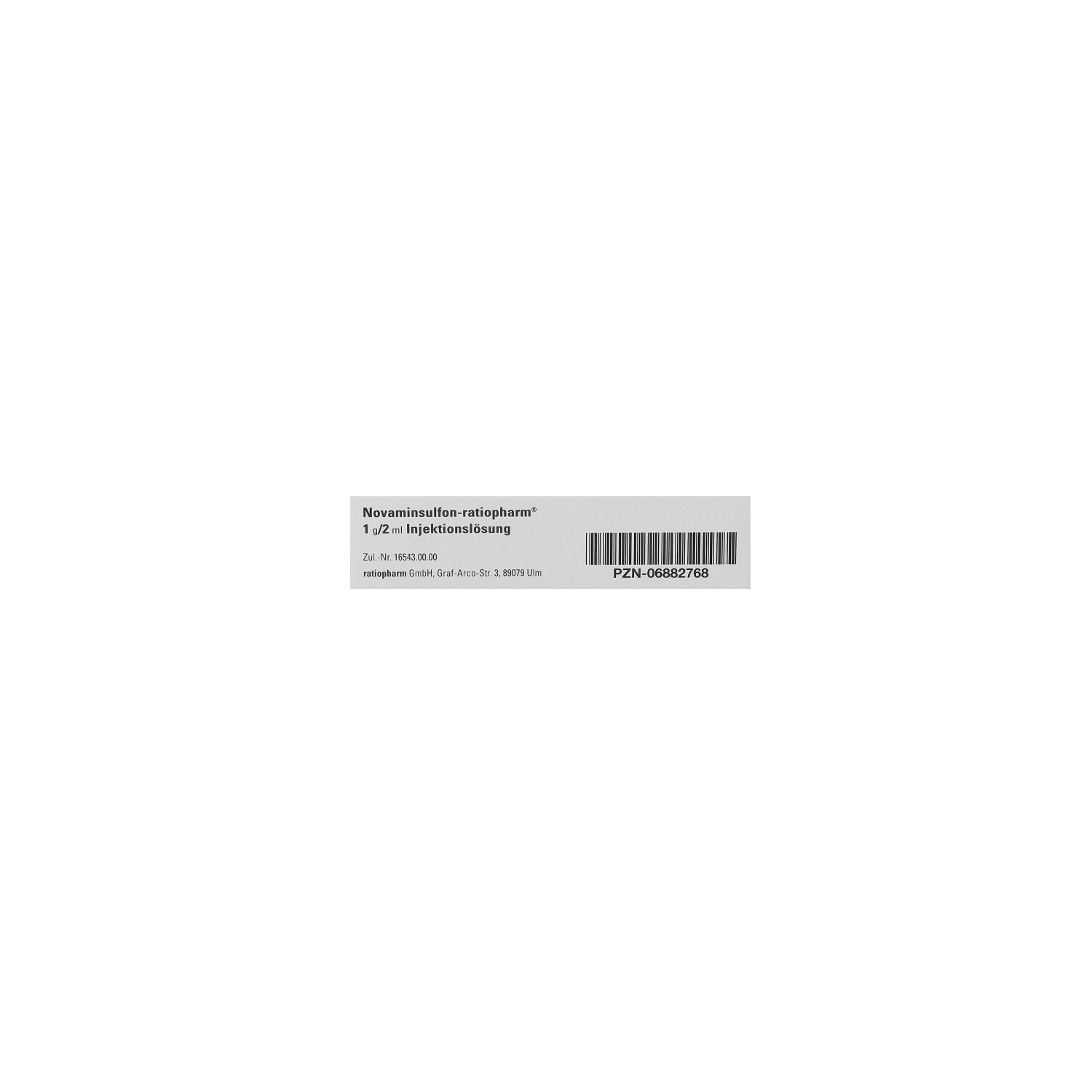 NOVAMINSULFON-ratiopharm 1 g/2 ml Inj.-Lsg.Amp.