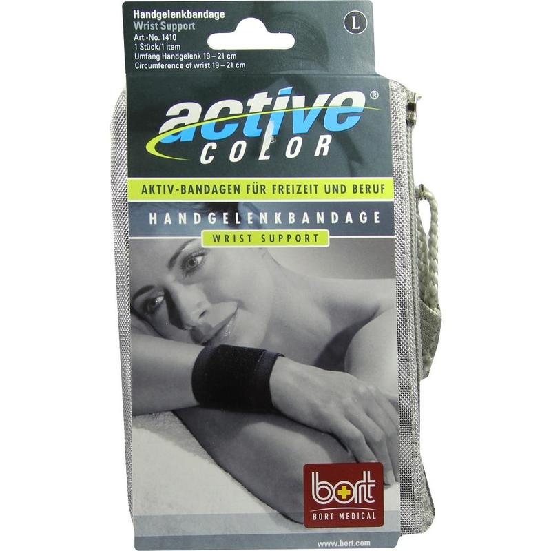 BORT ActiveColor Handgelenkbandage L schwarz