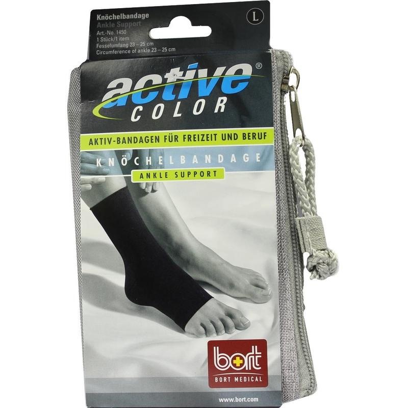 BORT ActiveColor Knöchelbandage L schwarz