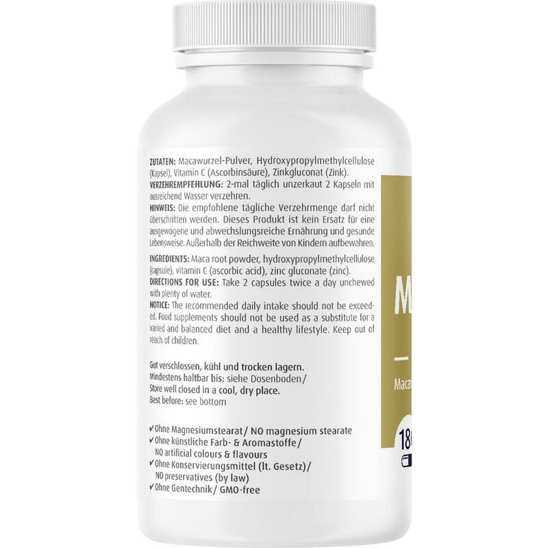 MACA GOLD vegetarische Kapseln plus Zink+Vit.C