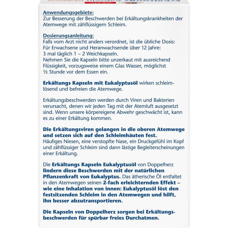 DOPPELHERZ Erkältungskapseln Eukalyptusöl