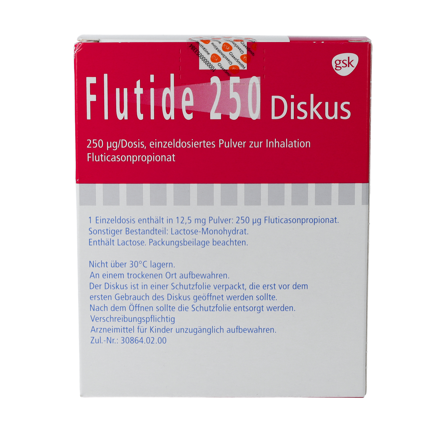 FLUTIDE 250 Diskus einzeldos.Plv.z.Inhalat.
