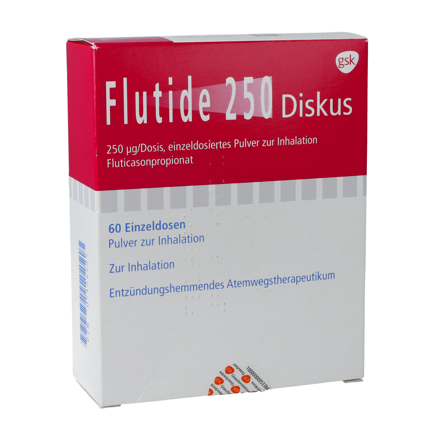 FLUTIDE 250 Diskus einzeldos.Plv.z.Inhalat.