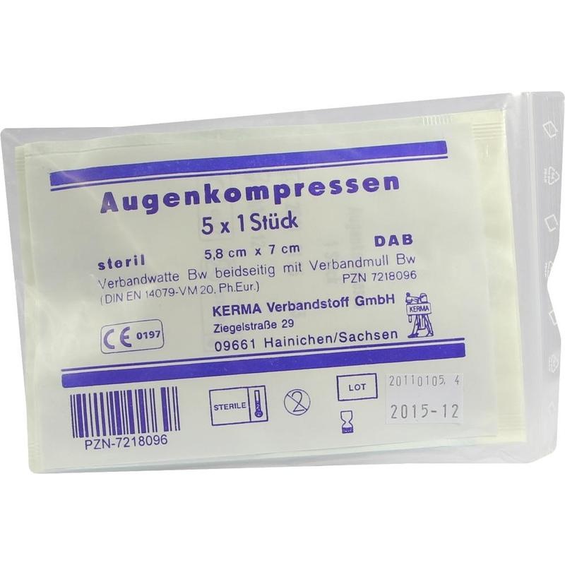 AUGENKOMPRESSEN 5,8x7 cm steril