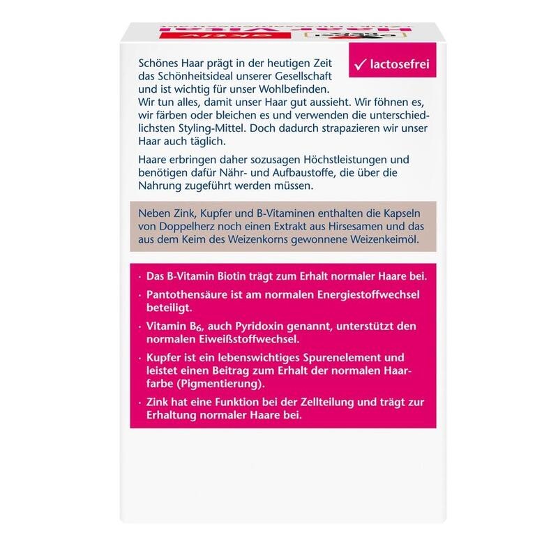 DOPPELHERZ Haar Vital+Zink+Hirseextrakt Kapseln