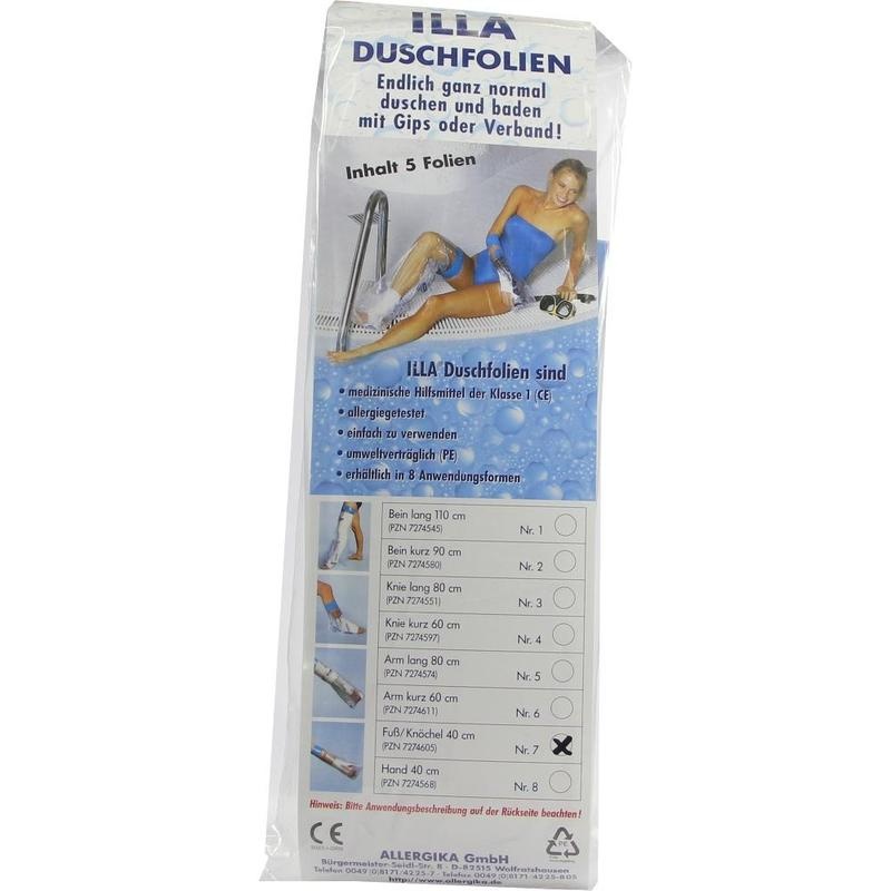 DUSCHFOLIEN Fuß/Knöchel 40 cm