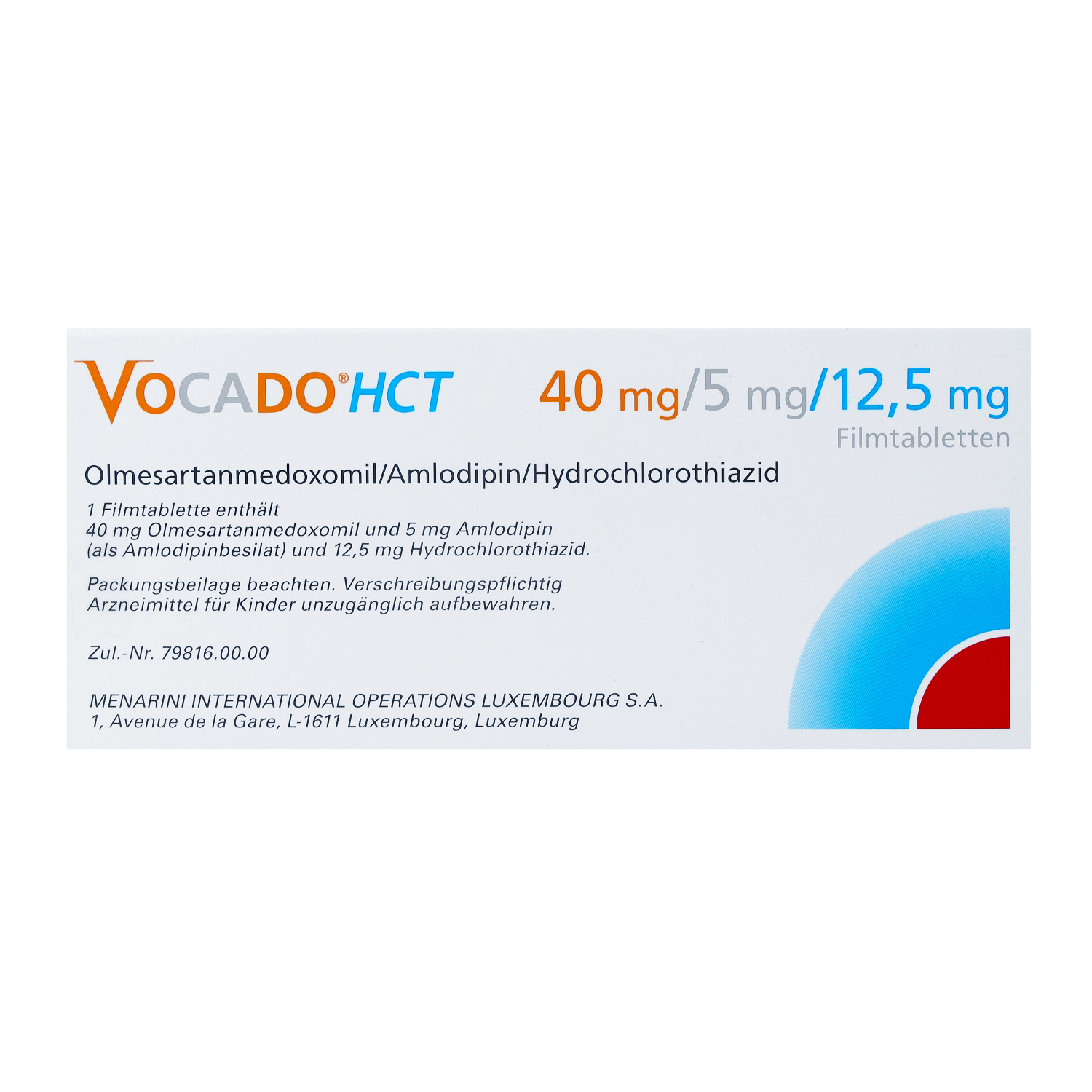 VOCADO HCT 40 mg/5 mg/12,5 mg Filmtabletten