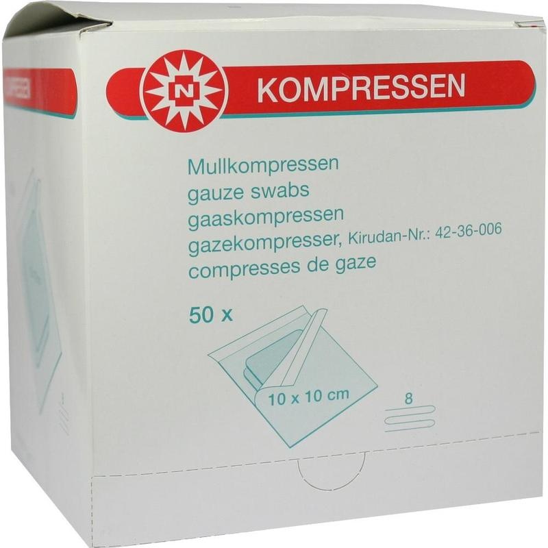 MULLKOMPRESSEN 10x10 cm steril 8fach