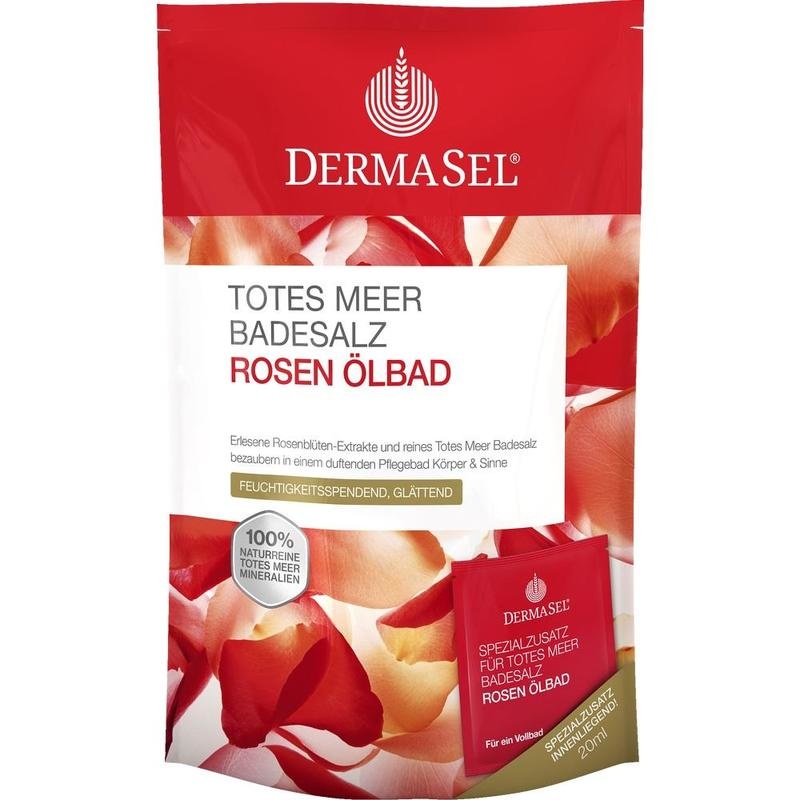 DERMASEL Totes Meer Badesalz+Rose SPA