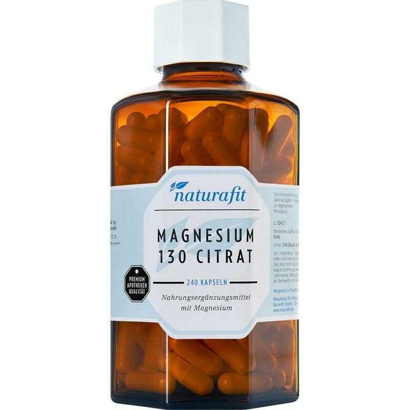 NATURAFIT Magnesium 130 Citr Kapseln