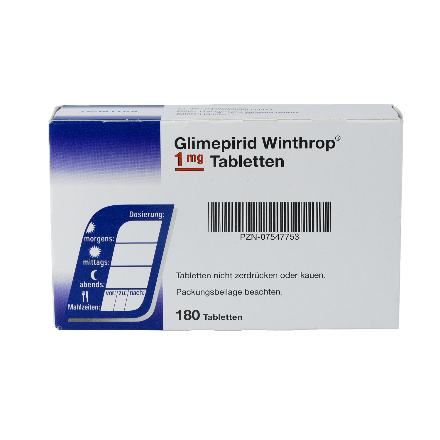 GLIMEPIRID Winthrop 1 mg Tabletten
