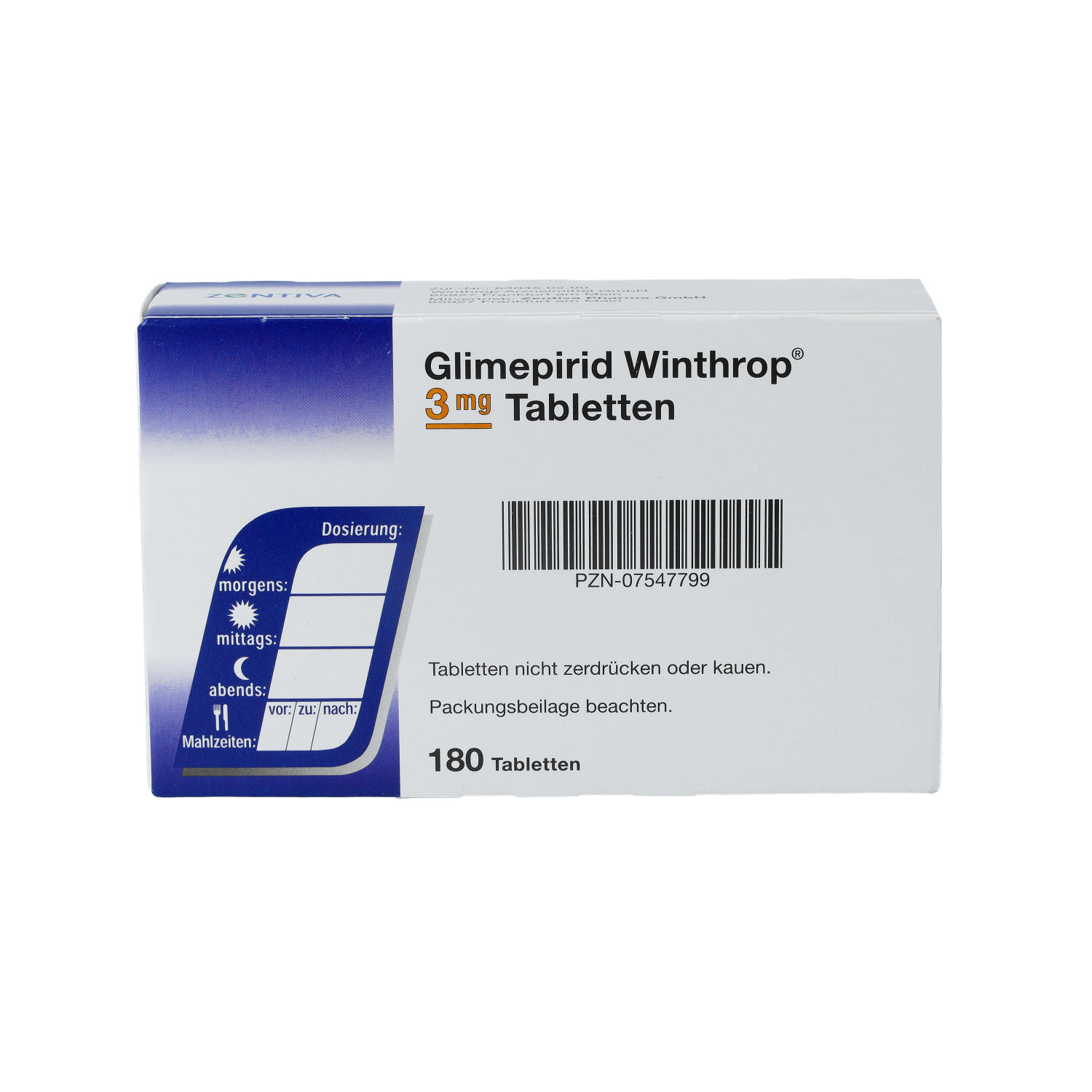 GLIMEPIRID Winthrop 3 mg Tabletten
