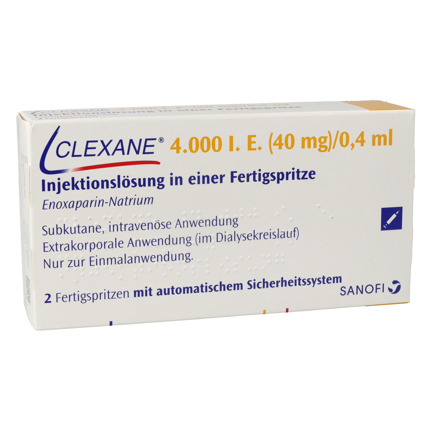 CLEXANE 4.000 I.E. 40mg/0,4ml ILO F.Sp.+Sich-Sys.