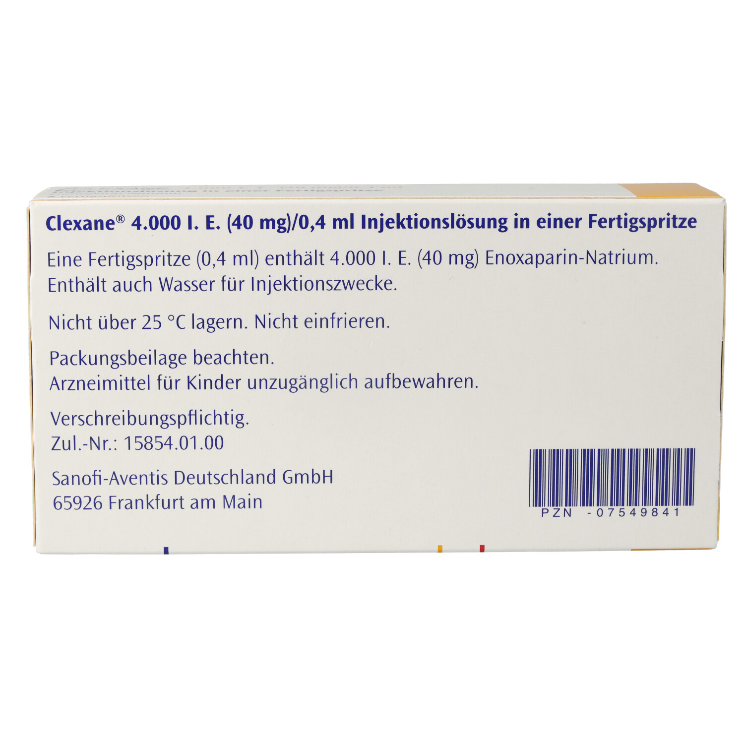 CLEXANE 4.000 I.E. 40mg/0,4ml ILO F.Sp.+Sich-Sys.