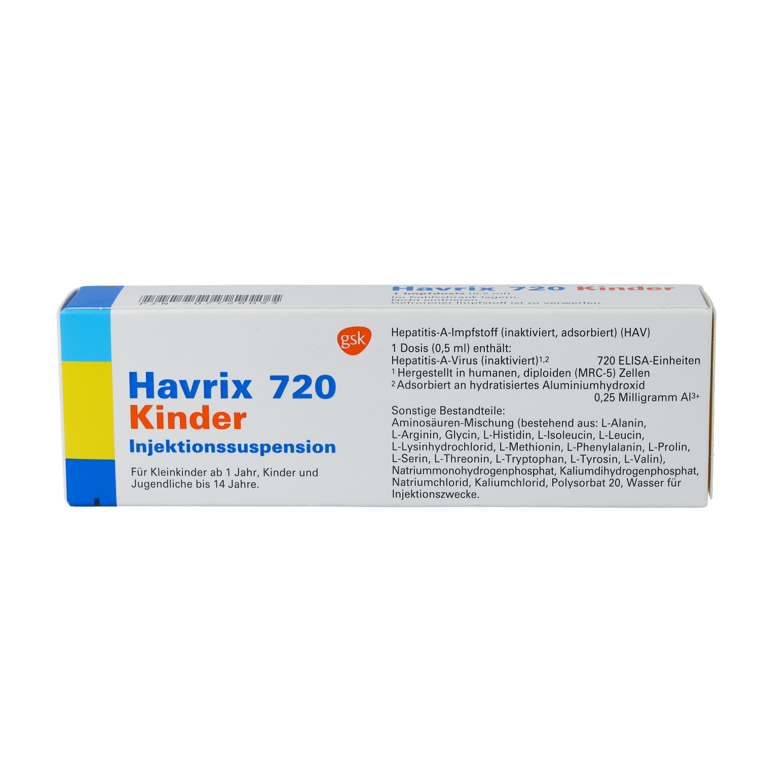 HAVRIX 720 Kinder Inj.-Susp.i.e.Fertigspritze