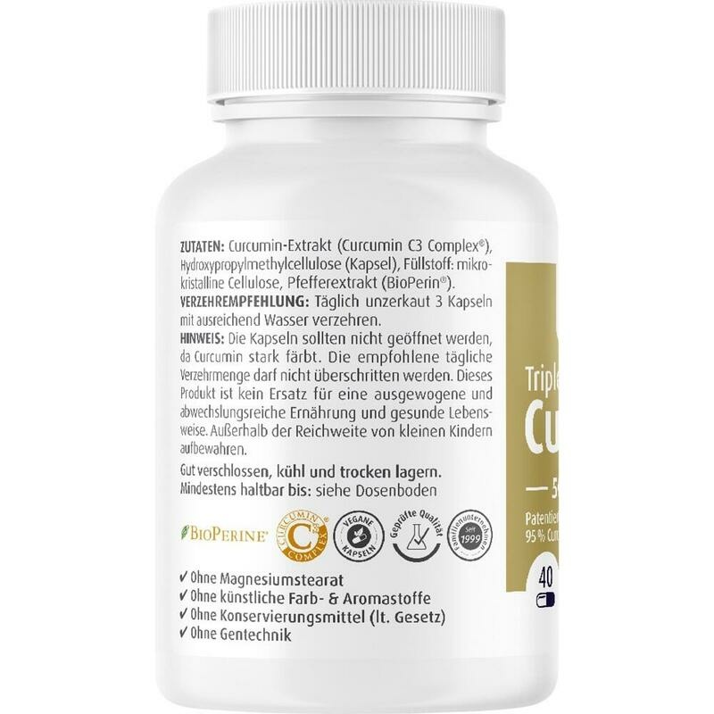 CURCUMIN-TRIPLEX3 500 mg/Kap.95% Curcumin+BioPerin