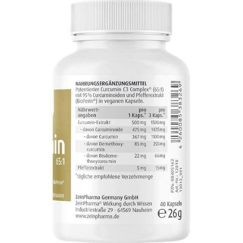 CURCUMIN-TRIPLEX3 500 mg/Kap.95% Curcumin+BioPerin