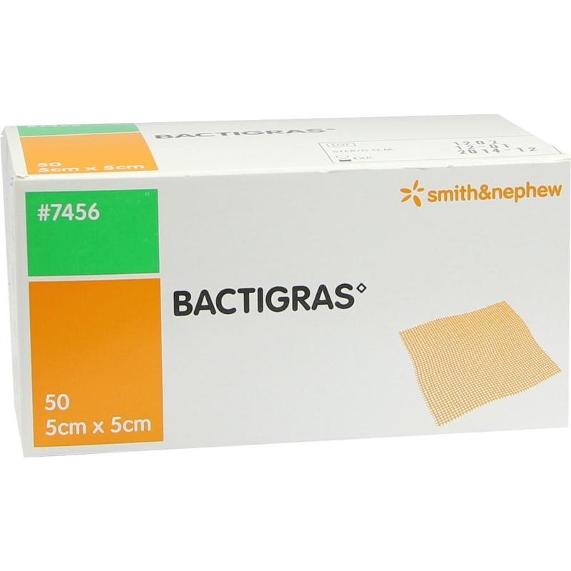 BACTIGRAS antiseptische Paraffingaze 5x5 cm