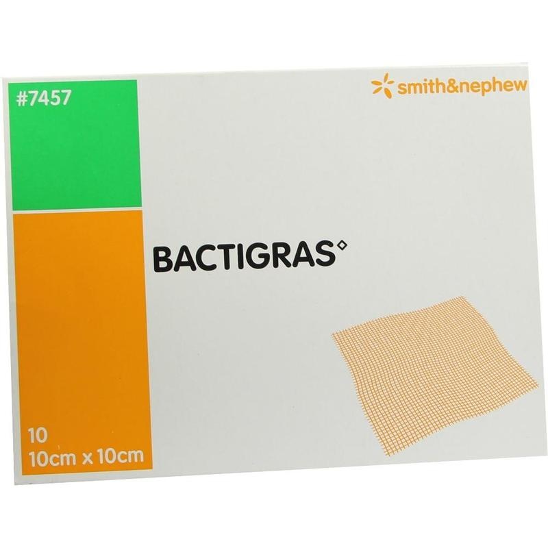 BACTIGRAS antiseptische Paraffingaze 10x10 cm