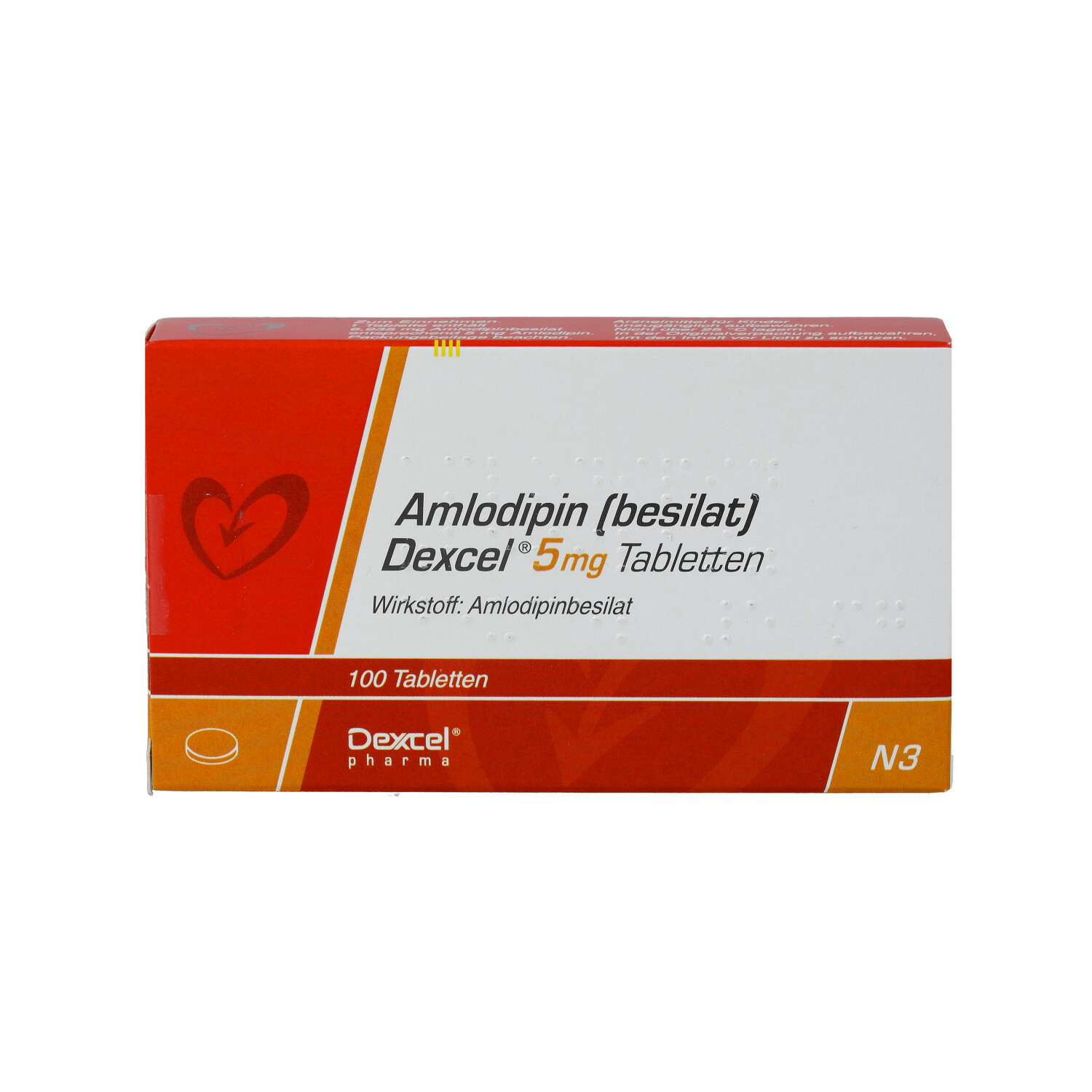 AMLODIPIN besilat Dexcel 5 mg Tabletten
