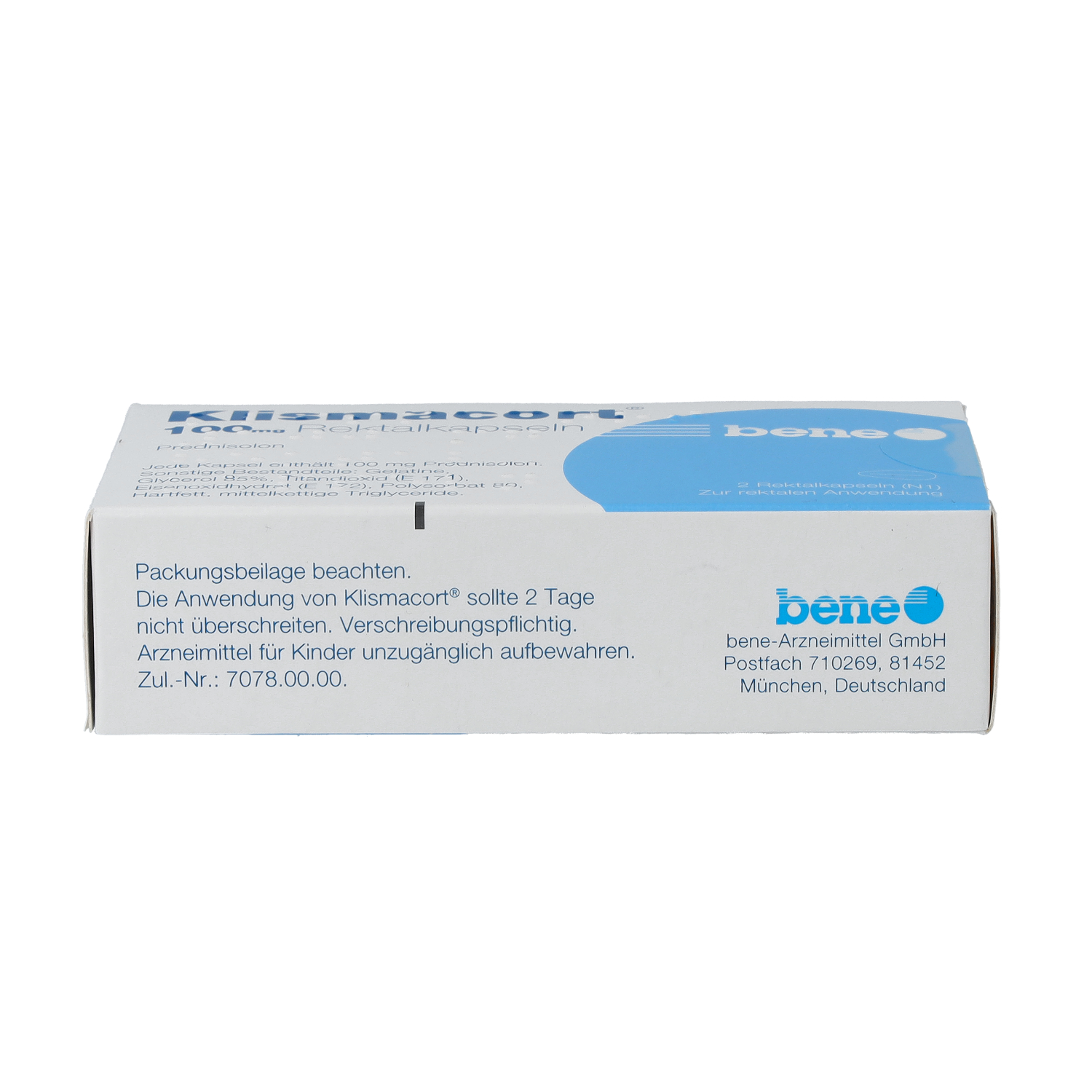KLISMACORT 100 mg Rektalkapseln