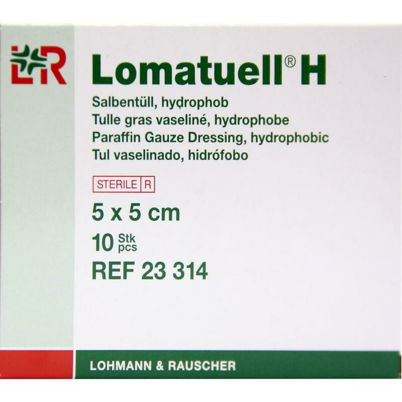 LOMATUELL H Salbentüll 5x5 cm steril