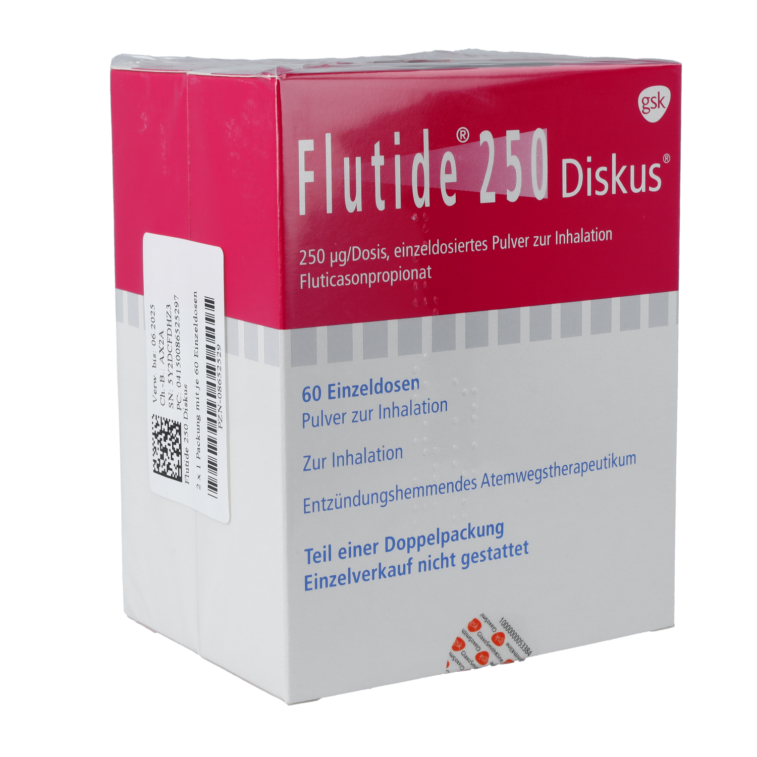 FLUTIDE 250 Diskus einzeldos.Plv.z.Inhalat.