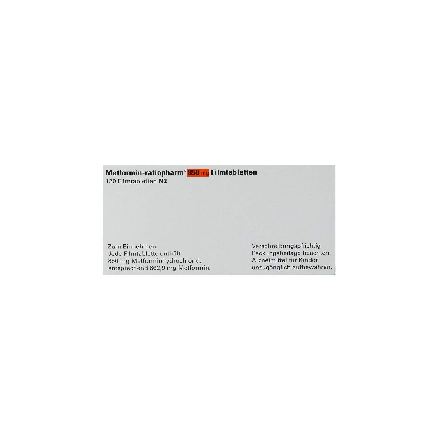 METFORMIN-ratiopharm 850 mg Filmtabletten