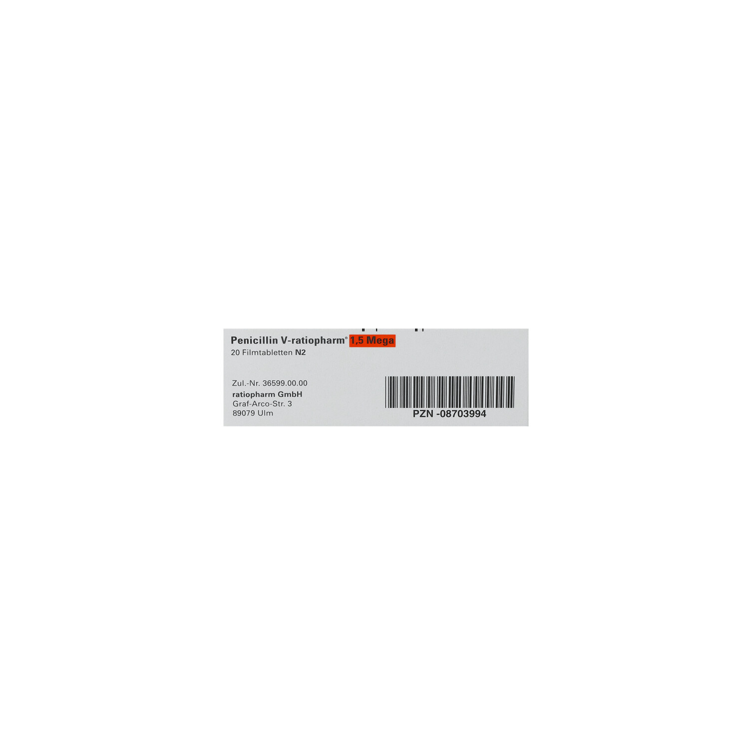 PENICILLIN V-ratiopharm 1,5 Mega Filmtabletten