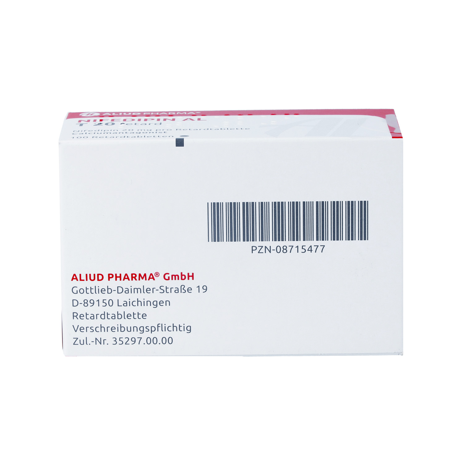 NIFEDIPIN AL T 20 retard Tabl.