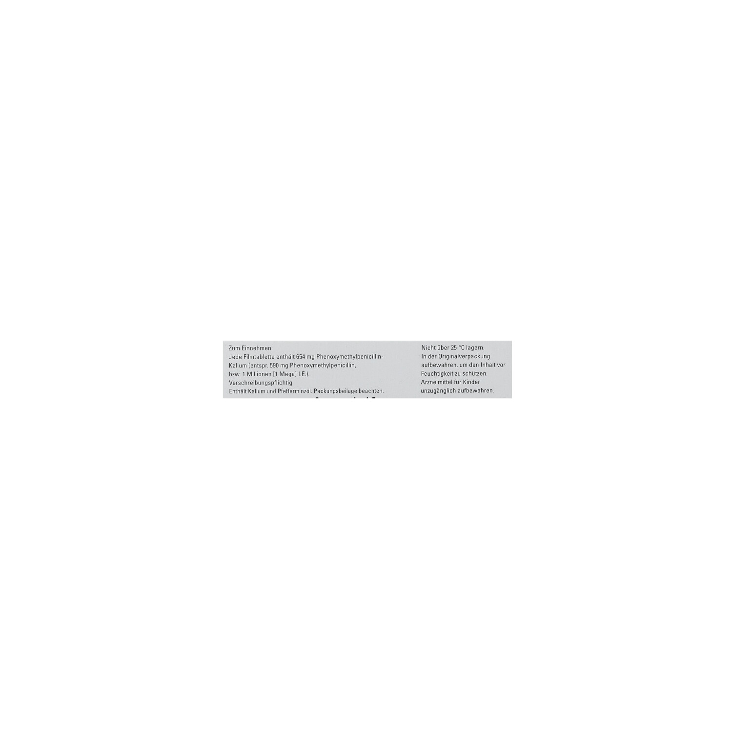 PENICILLIN V-ratiopharm 1 Mega Filmtabletten
